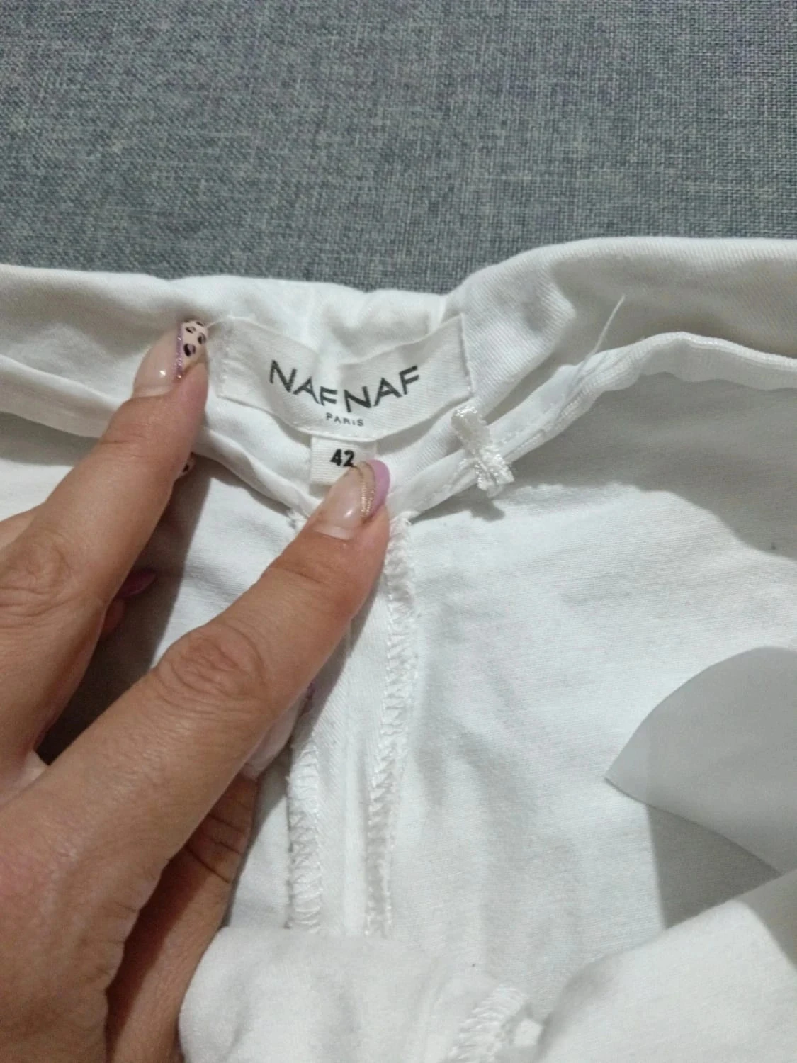 Pantalón blanco NafNaf C61 42 – photo 3